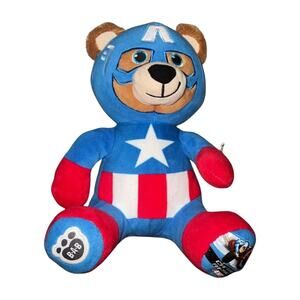 Build A Bear Marvel Avengers Captain America 9" Plush Stuffed